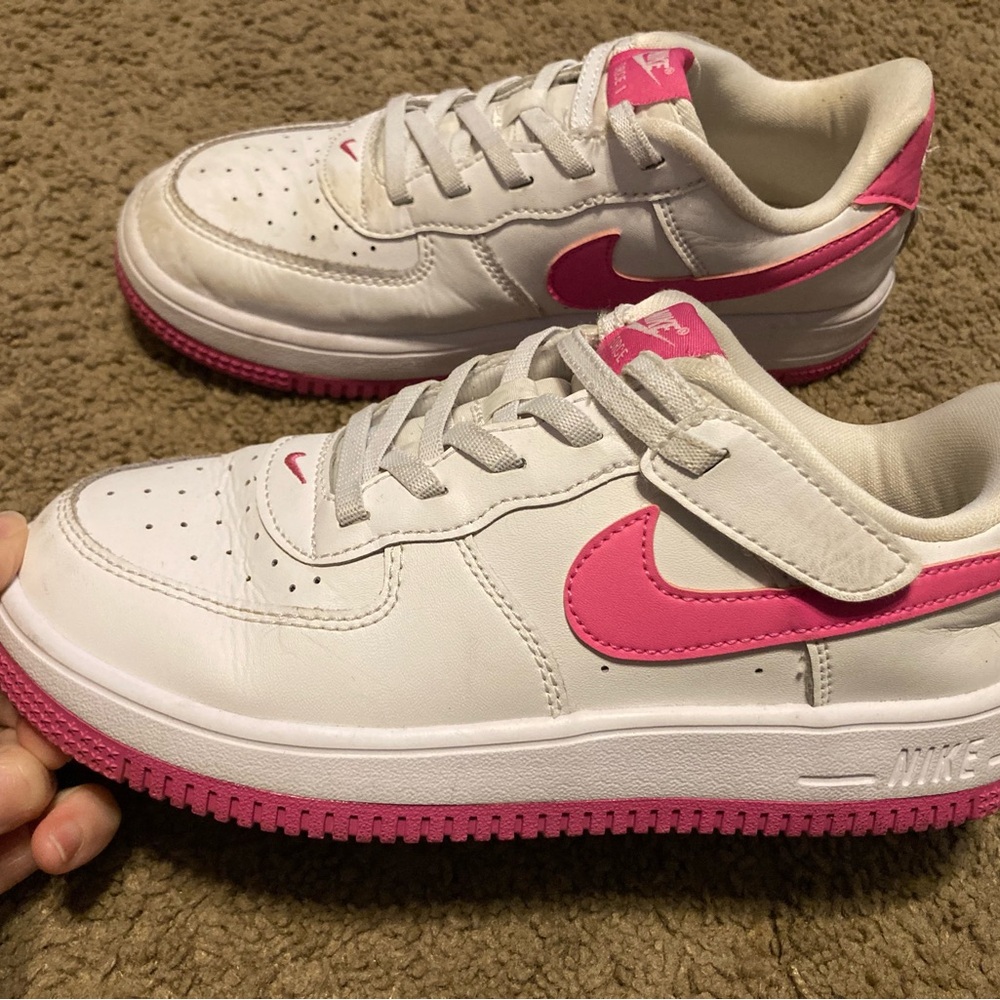 Nike White and Pink Athletic Shoes